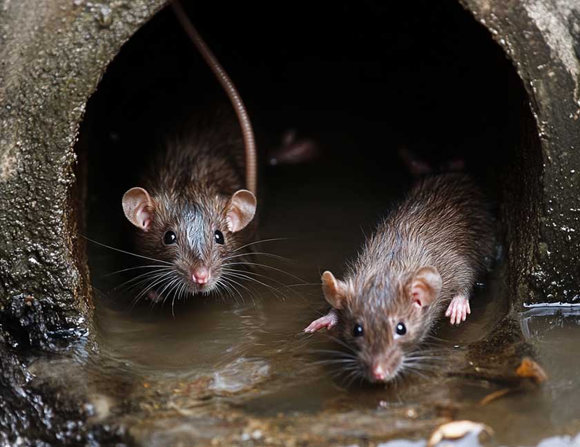 why rats live in drains